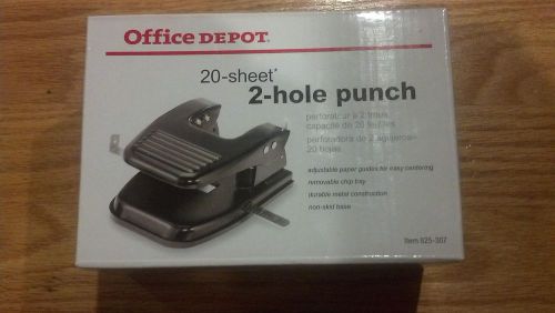 OFFICE DEPOT 2-Hole Punch -- 20-Sheet -- New in Box