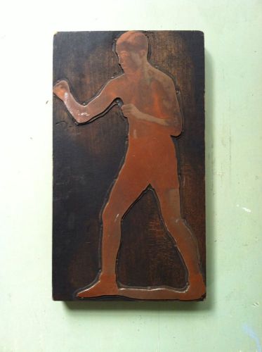 Vintage Boxing Printing Press Plate - Copper Plate - Boxer - Everlast - Champion