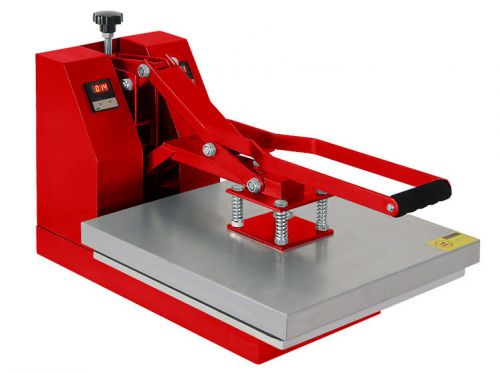 T-shirt heat transfer press sublimation machine 15 x 15 red  / silver for sale