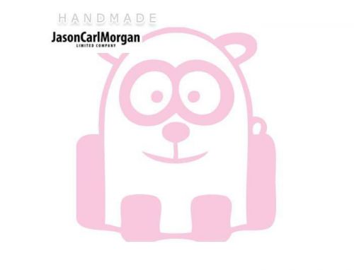 JCM® Iron On Applique Decal, Panda Soft Pink