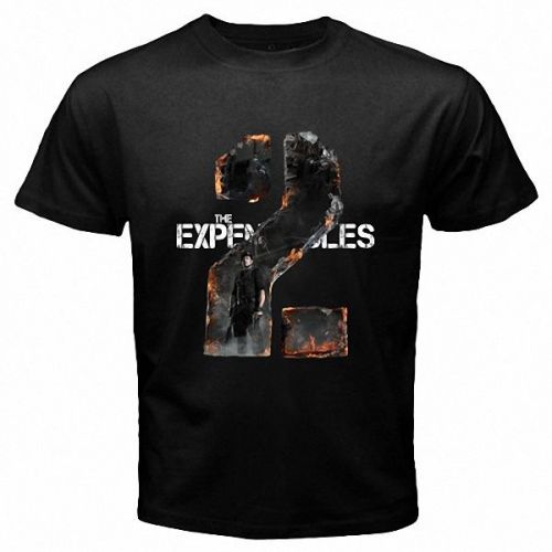 The Expendables 2 Sylvester Stallone 2012 Movie Mens Black T-Shirt Size S - 3XL