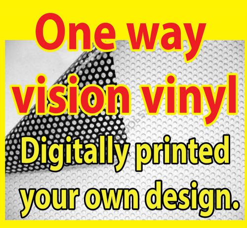 One way vision vinyl Car Window Perforated Sign Taxis cars Shop ice cream Vans 5