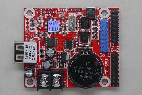 TF-S5U LED Display control card - Timer battery and USB interface