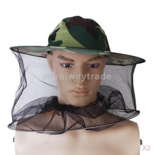 2x hat mesh net head protector anti mosquito bug bee insect for beekeeper safety for sale