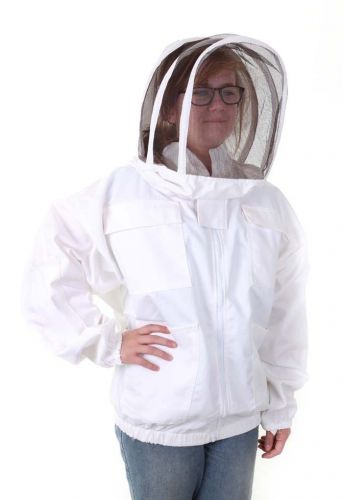 Childrens Beekeeping Jacket with fencing veil and front zip KIDS SMALL