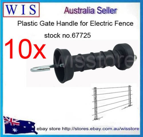 10 x Black Farm Electric Fence Spring Gate Handle Suit Electric Fence-67725