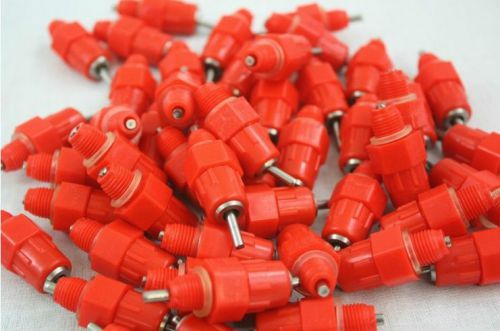 10pcs x  Chicken Water Nipple Drinker Poultry Feeders 360 Degrees Screw-In New