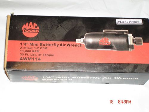 Mac Tools Butterfly Air wrench NEW IN BOX AWM114 1/4&#034;