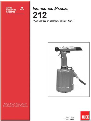 Huck 212 riveter manual for sale