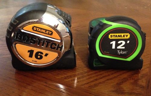 Stanley bostitch 16&#039; tape measure + stanley tylon 12&#039; tape measure for sale