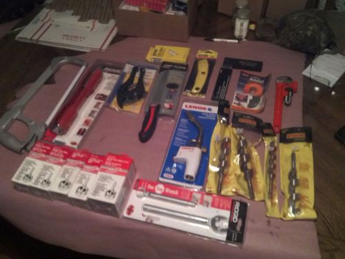Milwaukee, Lenox and Ridgid plumbing tools