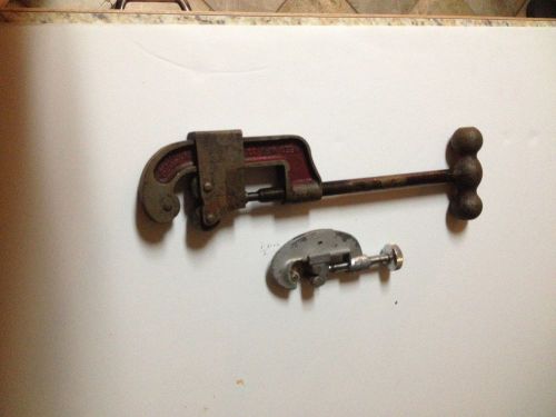 Lot of 2 vintage reed mfg company pipe cutter  and small one for sale