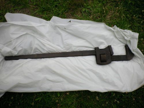 Very early gtd corp. 36&#034; pipe wrench from greenfield ma vgc!!! for sale
