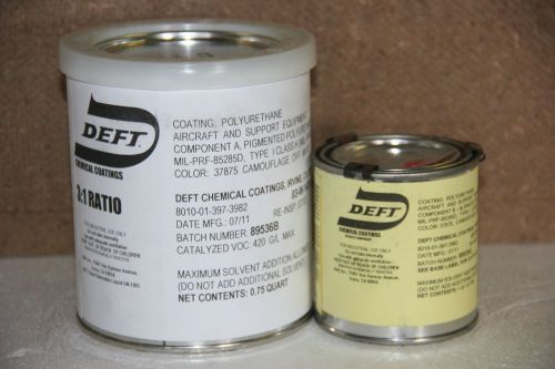 Deft polyurethane topcoat paint kit 03-w-147 (white 37875) 1 qt for sale