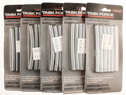 Lot of 5 Task Force Lubricating Sticks Six Packs Wax For Cutting Aluminum NEW