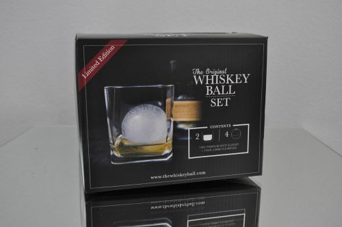 The original whiskey ball limited edition gift set with 2 premium rock glasses for sale