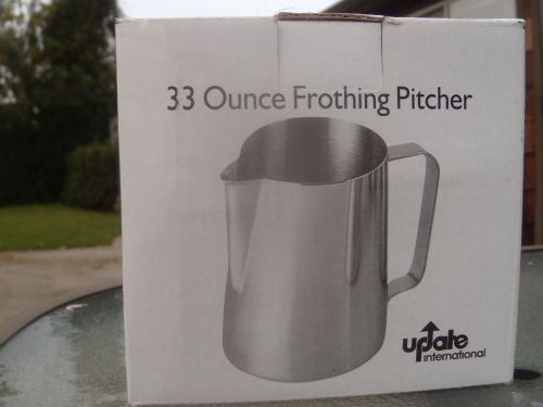 Update International EP-33 Stainless Steel 33oz Frothing Pitcher, 33 Ounces