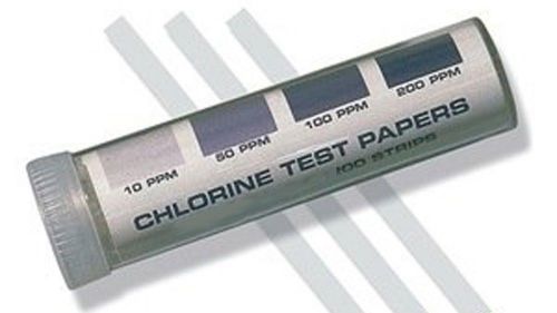 100  PERCISION CHLORINE SANITIZER TEST STRIPS  FREE SHIPPING US ONLY