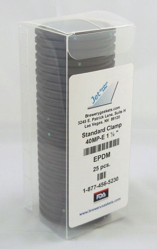 BOX OF 25 TRI CLAMP GASKETS EPDM 1.5&#034; FDA/3A HOT WATER