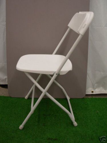 30 New Commercial White Plastic Steel Folding Chairs Wedding Chair Free Shipping
