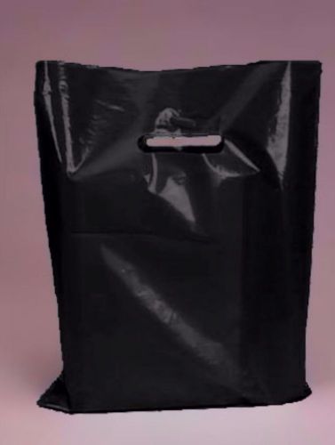 50 Black  9x12 Retail Merchandise Gift Bags W\ Handles, Low density