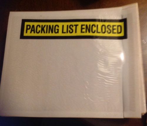 100 Packing List Enclosed Envelope - 4 1/2 X 5 1/2 Slip Pouch PR1Y