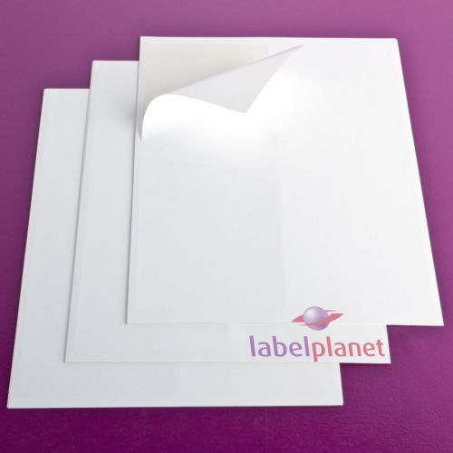 A4 Sheet Matt White Polyester Self-Adhesive WATERPROOF Laser Labels Label Planet