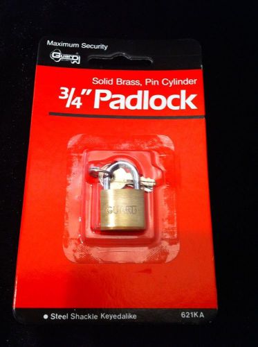 New Guard Security 3/4&#034; Solid Brass Padlock Lot Of 12