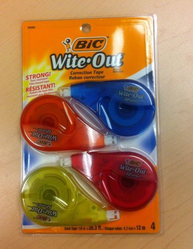 BIC White Out Correction Tape Package Of 4