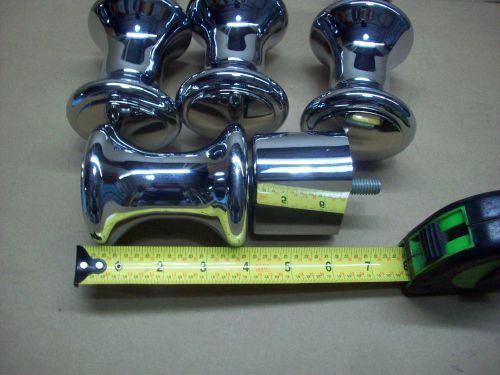 CHROME HOSE SIDE ROLLERS OR GUIDES NEW PERFECT FOR LARGE HOSES 3 1/2 INCHES