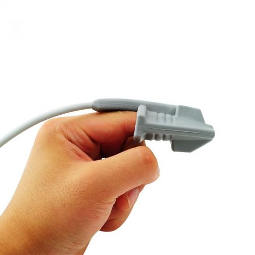 Adult Finger SpO2 Sensor Soft tip For Nellcor Oximeter DS100A Clip 9 Pin Cable