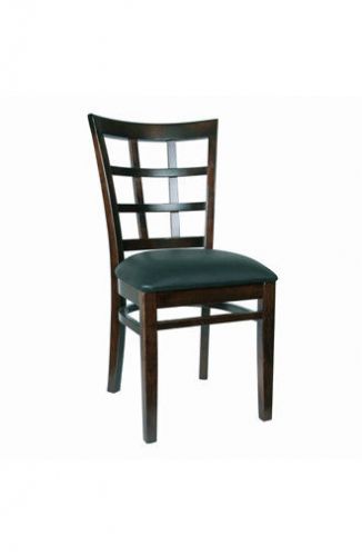 Wholesale restaurant window back chairs in walnut color  lot of 20 for sale