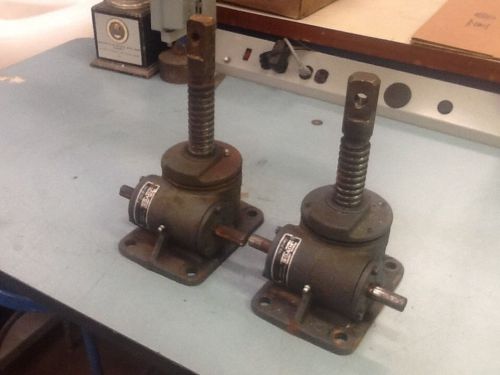 Set Of Two (2) Joyce Screw Jacks. Condition Unknown. Selling As-is