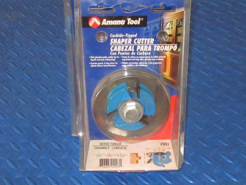Amana Tool Shaper Cutter Wedge 903 Carbide Tipped 3-Wing Wedge Tongue 2-5/8