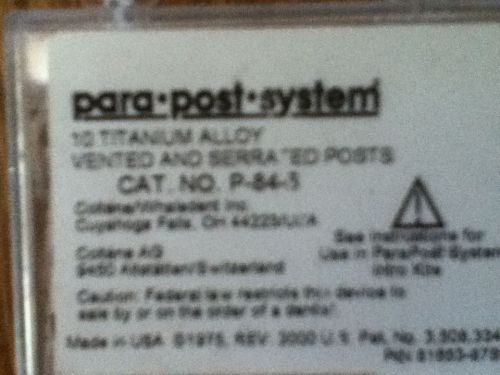 Para - Post System P-84-5/ 10 Titanium Alloy Vented &amp; Serrated Posts