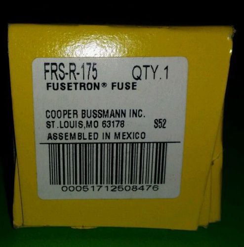 *New* Cooper Bussmann FRS-R-175 Fusetron RK5 Dual Time Delay Fuse 175A 600V