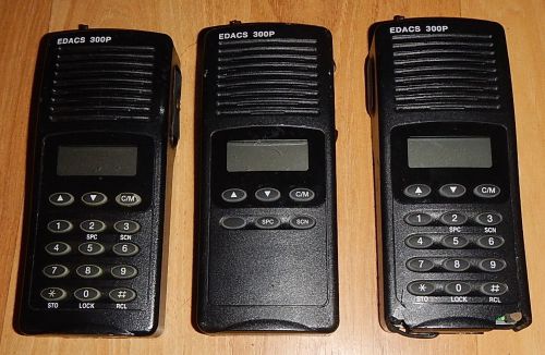 3 GE Ericsson 800mhz MaCom Harris Trunking Portable Radio EDACS 300p Radios