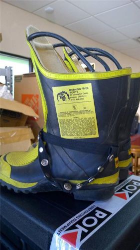 Morning pride pull on boots 72s4 protective steel toe firefighting &amp; rescue gear for sale