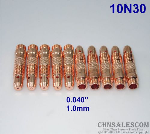 10 pcs 10N30 Collet Body for Tig Welding Torch WP-17 WP-18 WP-26  1.0mm 0.040&#034;