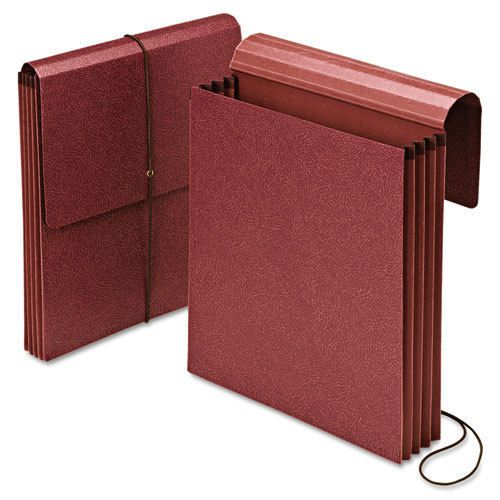 Vertical 3 1/2&#034; Expansion Wallet, Red Fiber, Letter