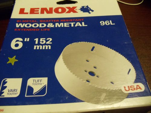 Lenox 30096-96L  6&#034; Bi-Metal Hole Saw Wood/Metal extended life