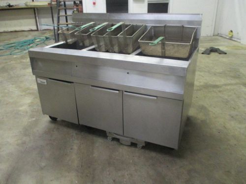 Dean Frymaster Gas 3 Bay Fryer Filtration System Chicken French Fry Food