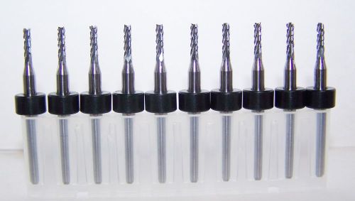 (10)  1.90mm (.0748&#034;) DIAMOND CUT CARBIDE ROUTER BURRS, FT WITH RINGS
