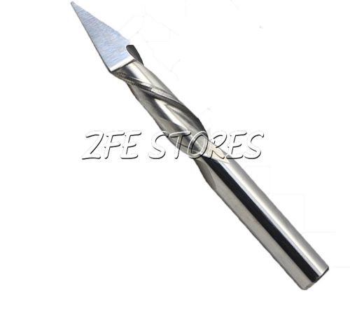 5pcs 30° 0.2mm Double Flute Spiral Endmill Carbide Pyramid Engraving Router Kit