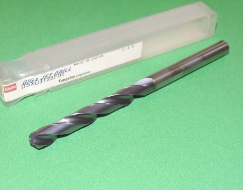 Tungaloy 5/16&#034; Solid Carbide Coolant Fed Drill 5xD TiALN (DSXU3125F05) GIGA JET