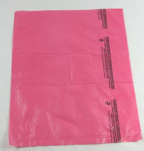 250 HOT CANDY PINK 8.5&#034;x 11&#034; High Density(means cheap) Plastic Recycle Bags