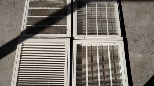 24&#034; x 24&#034; lay in louvered return air grilles 4 total for sale