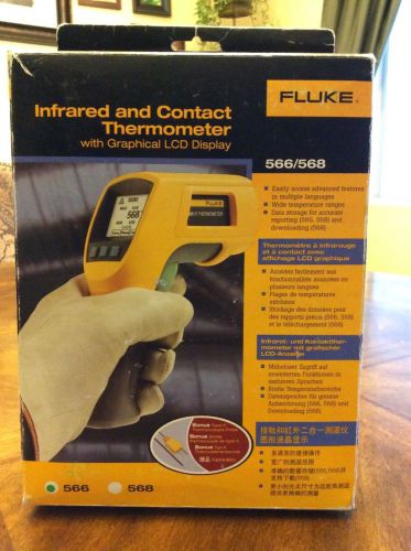 Fluke 566 Infrared and Contact Thermometer with Graphical LCD Display