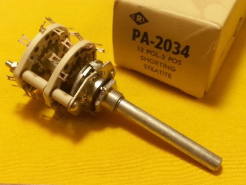 Rotary Switch Centralab PA-2034 12 Poles 2 Pos. Shorting Steatite