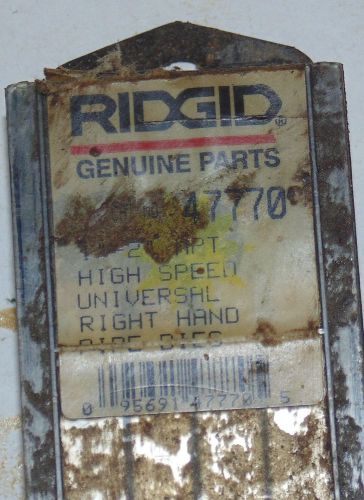 Ridgid  47770 1&#034; - 2&#034; npt right hand  high speed pipe dies for sale